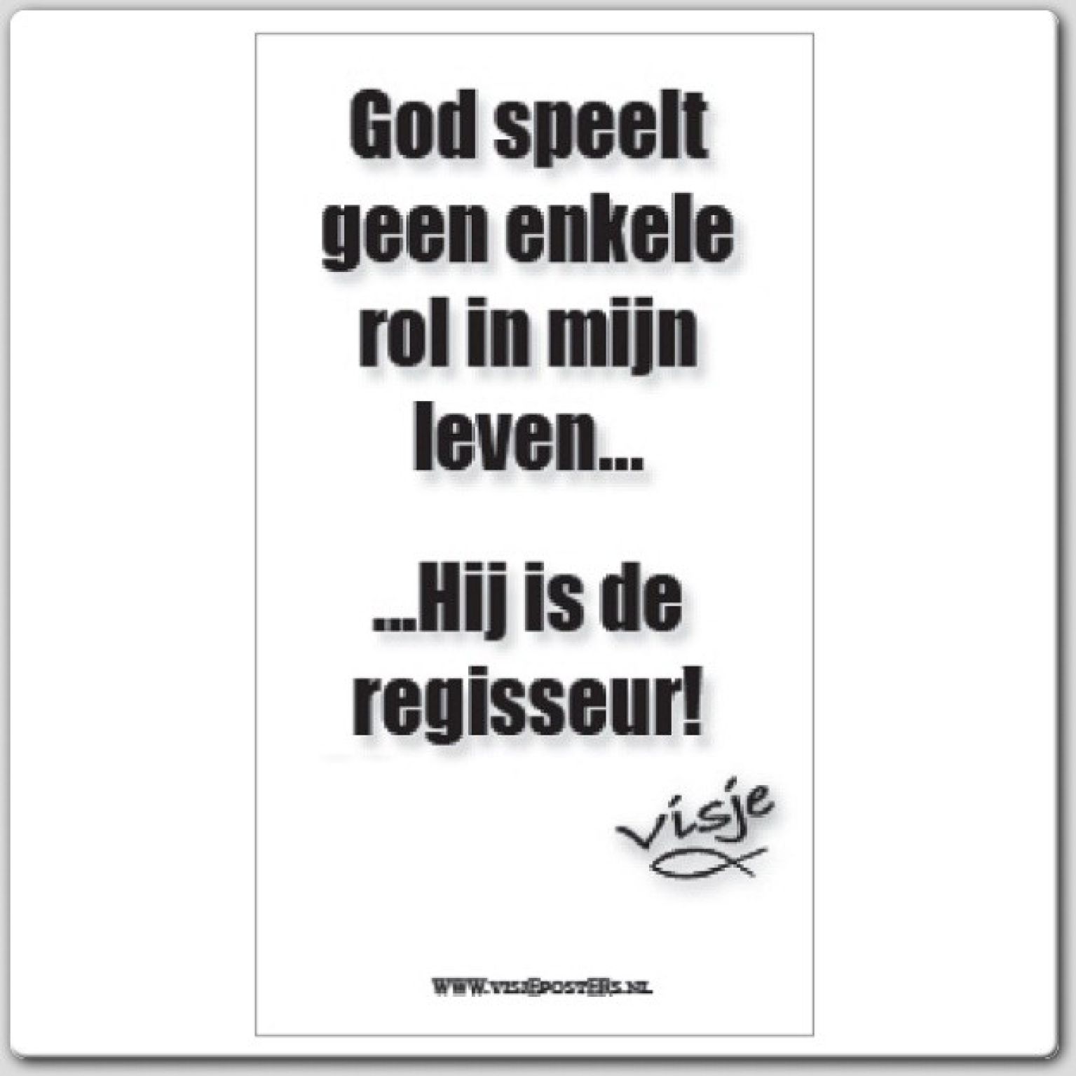 minikaart Visje 'God speelt geen enkele rol'