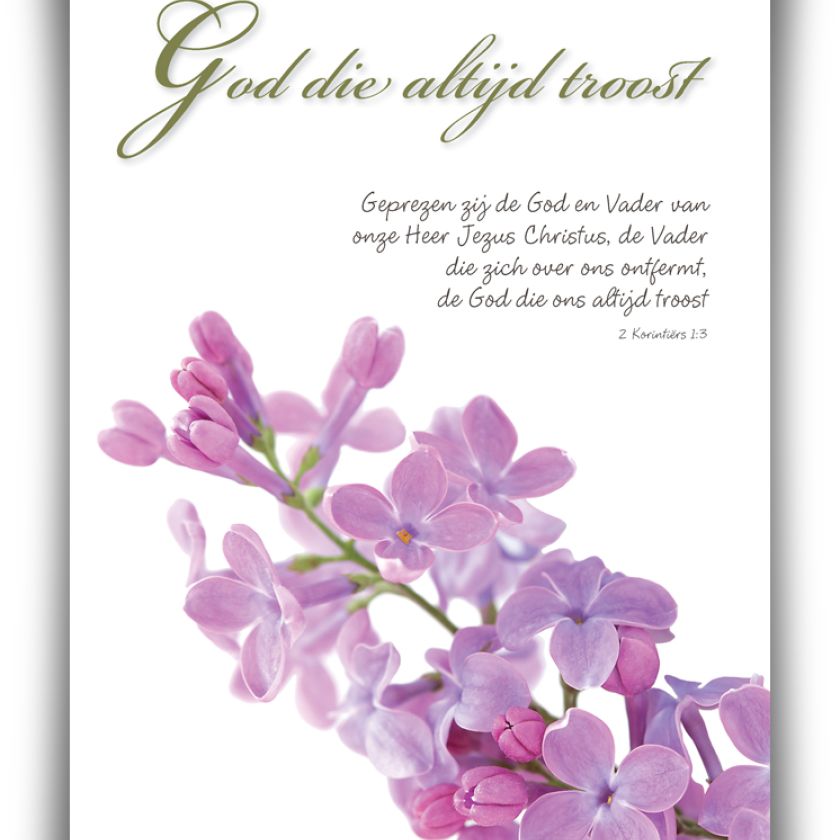 Poster A4 'God die altijd troost' - 46814 -  Wanddeco/posters bij MajesticAlly