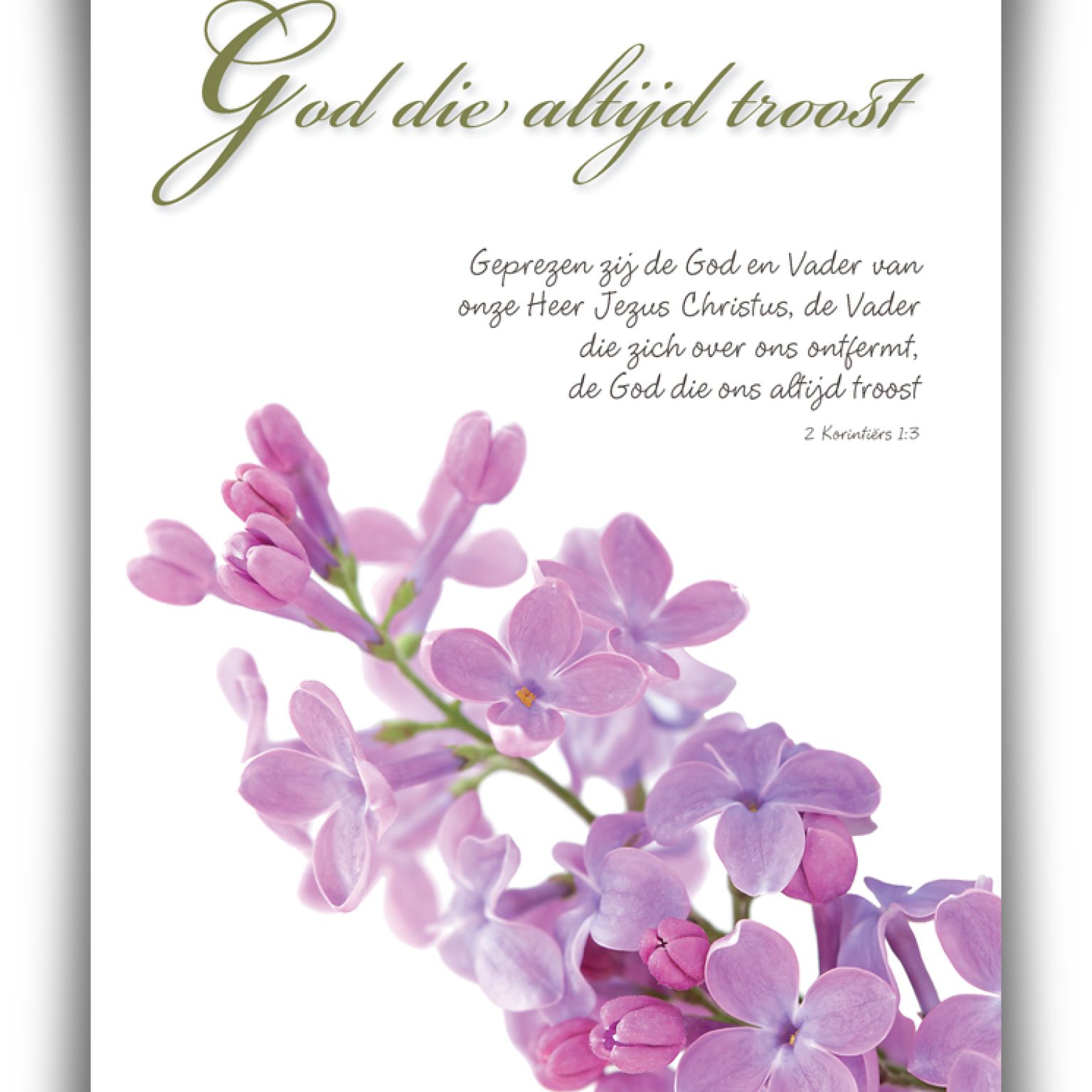 Poster A4 'God die altijd troost' - 46814 -  Wanddeco/posters bij MajesticAlly