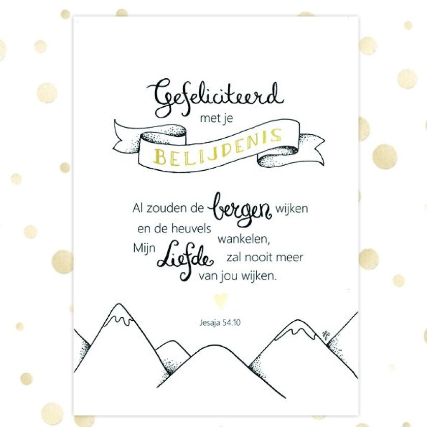 Kaart 'Belijdenis - bergen' - MA36072 -  Golden Blessings bij MajesticAlly