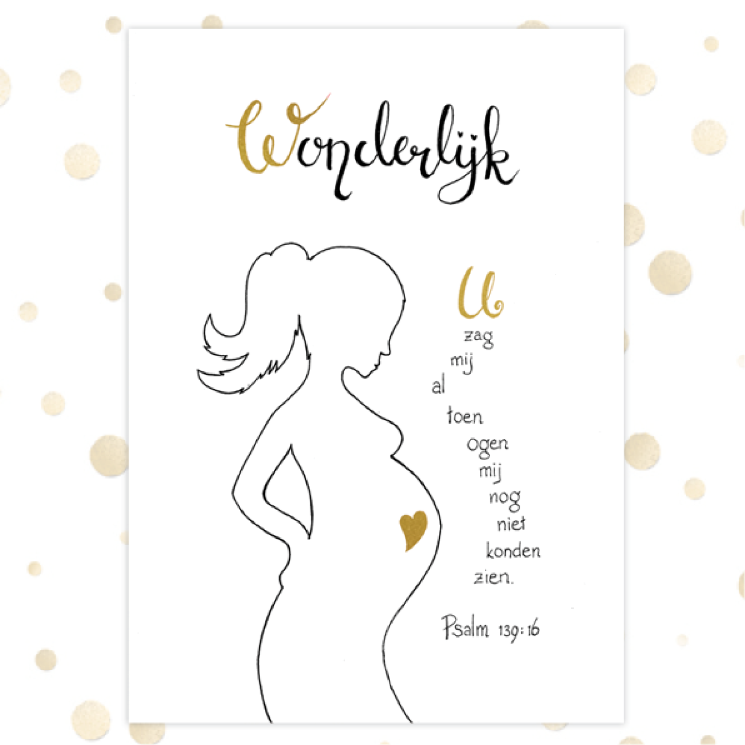 Kaart 'Wonderlijk' - MA36003 -  Golden Blessings bij MajesticAlly