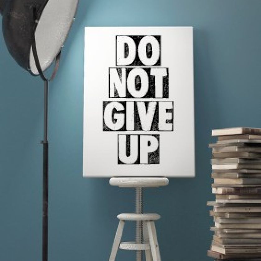 Minikaart 'Don't give up' - 552608MK -  Minikaartjes