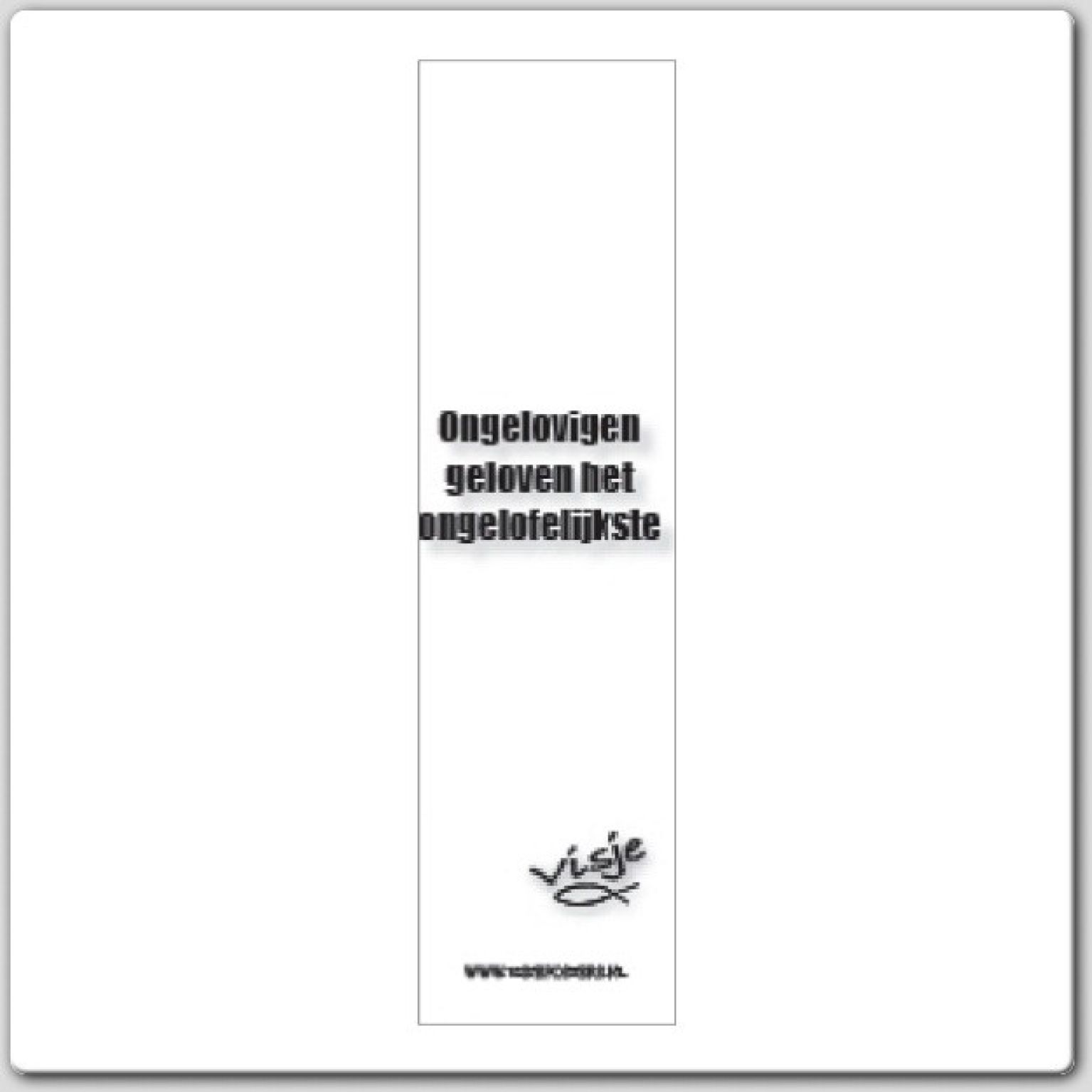 Boekenlegger visje ongelovigen geloven - 44845 -  Visje bij MajesticAlly