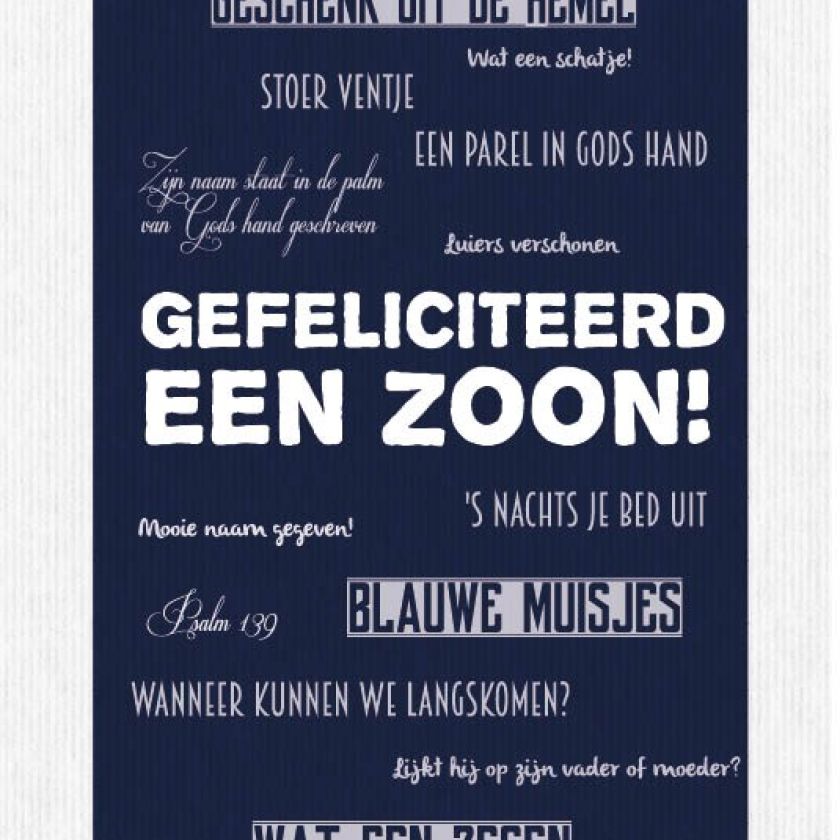 Kaart 'Gefeliciteerd zoon - mooie woorden' - MA17041 -  Leef!  bij MajesticAlly