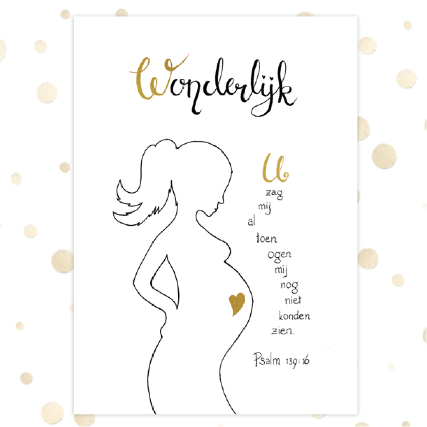 Kaart 'Wonderlijk' - MA36003 -  Golden Blessings bij MajesticAlly