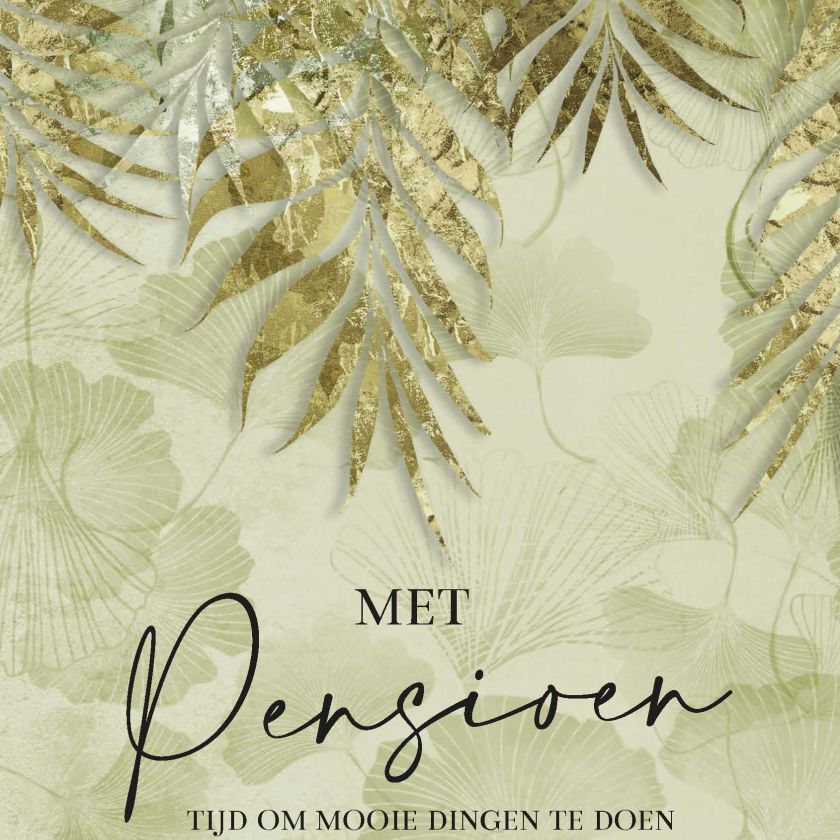 MA55041 - Wenskaart 'Met pensioen'