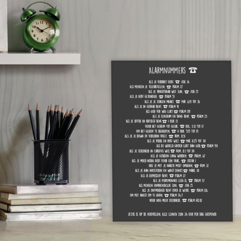 Kaart alarmnummers - MA35011 -  Interieurkaarten bij MajesticAlly