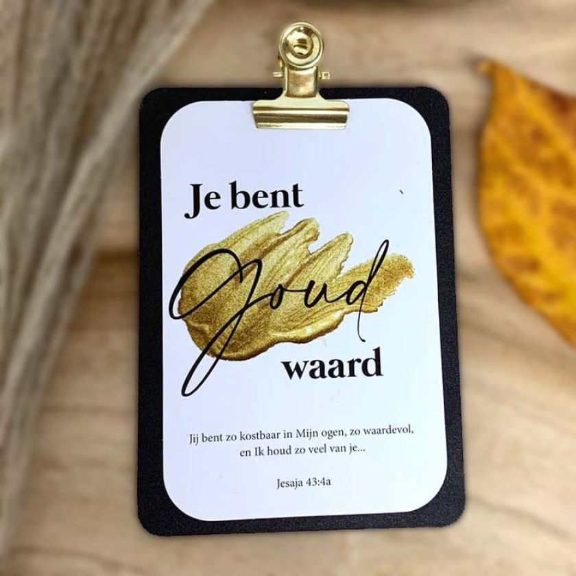 Klembordje minikaartjes zwart - 552590MKBZ -  Klemborden bij MajesticAlly