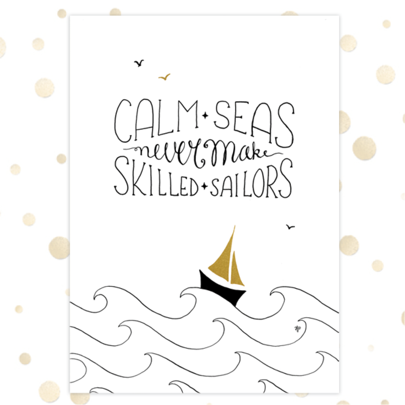 Kaart 'Calm seas' - MA36042 -  Golden Blessings bij MajesticAlly