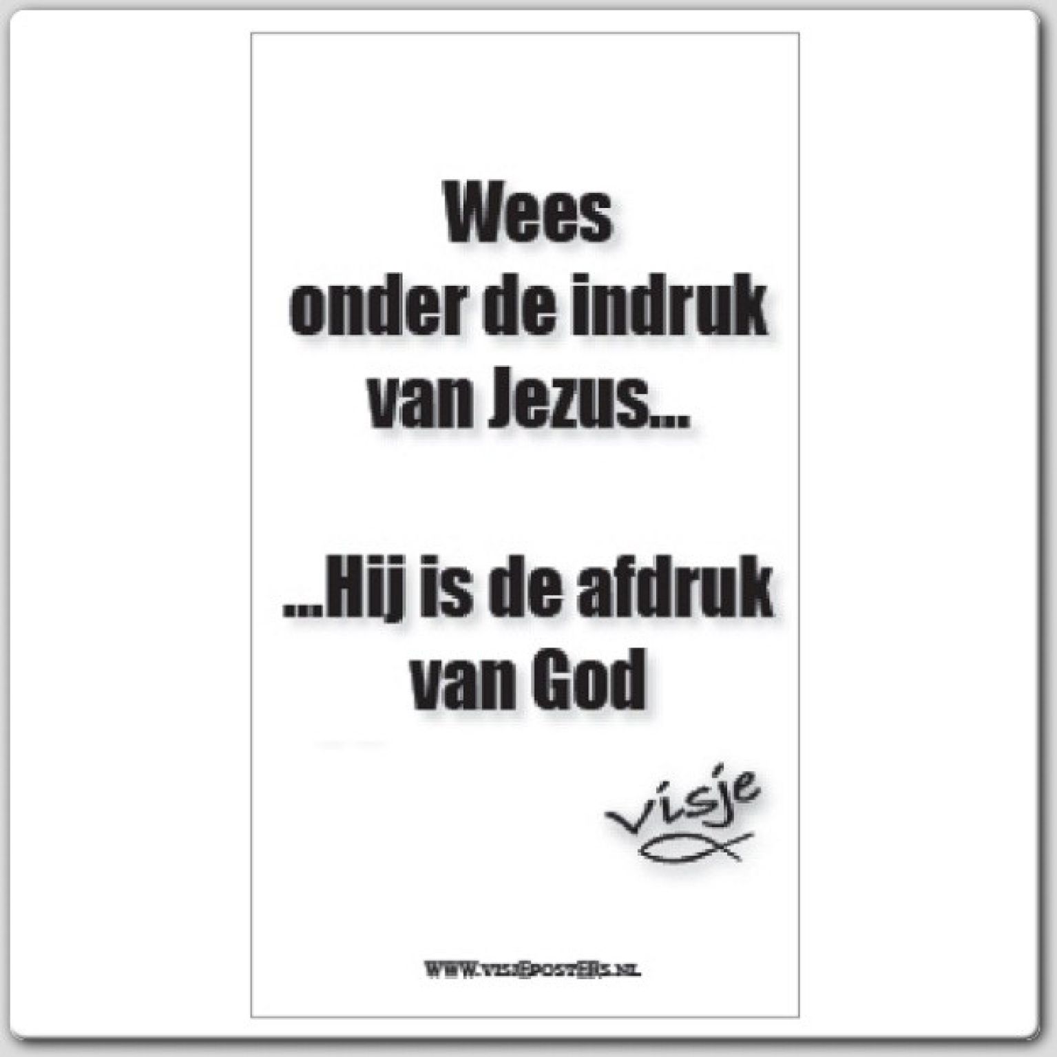 minikaart Visje 'Wees onder de indruk van Jezus'