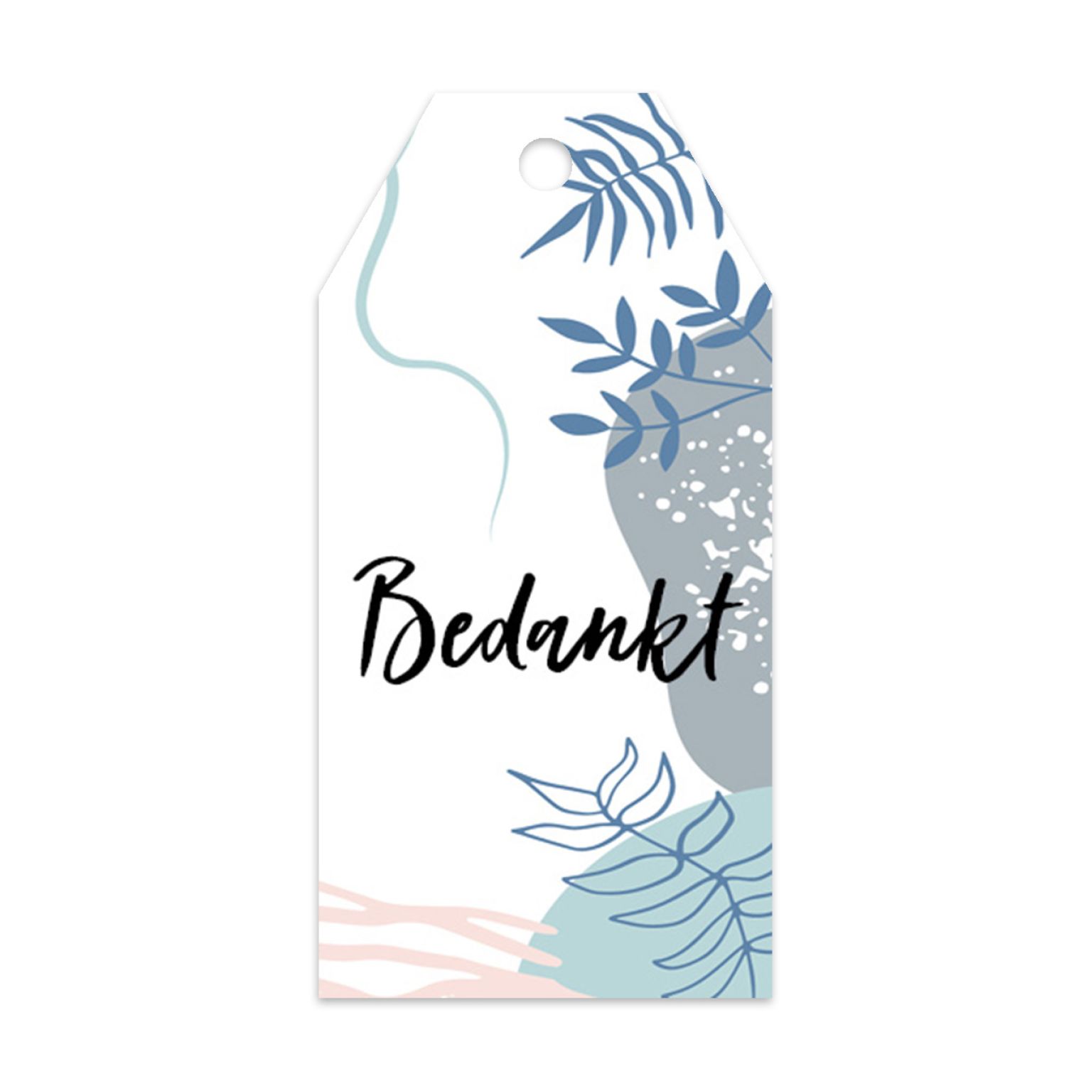 Cadeaulabel 'Bedankt'