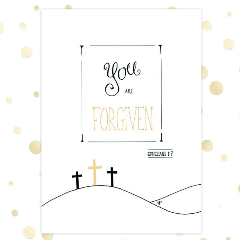 Kaart 'You are forgiven' - MA36066 -  Golden Blessings bij MajesticAlly