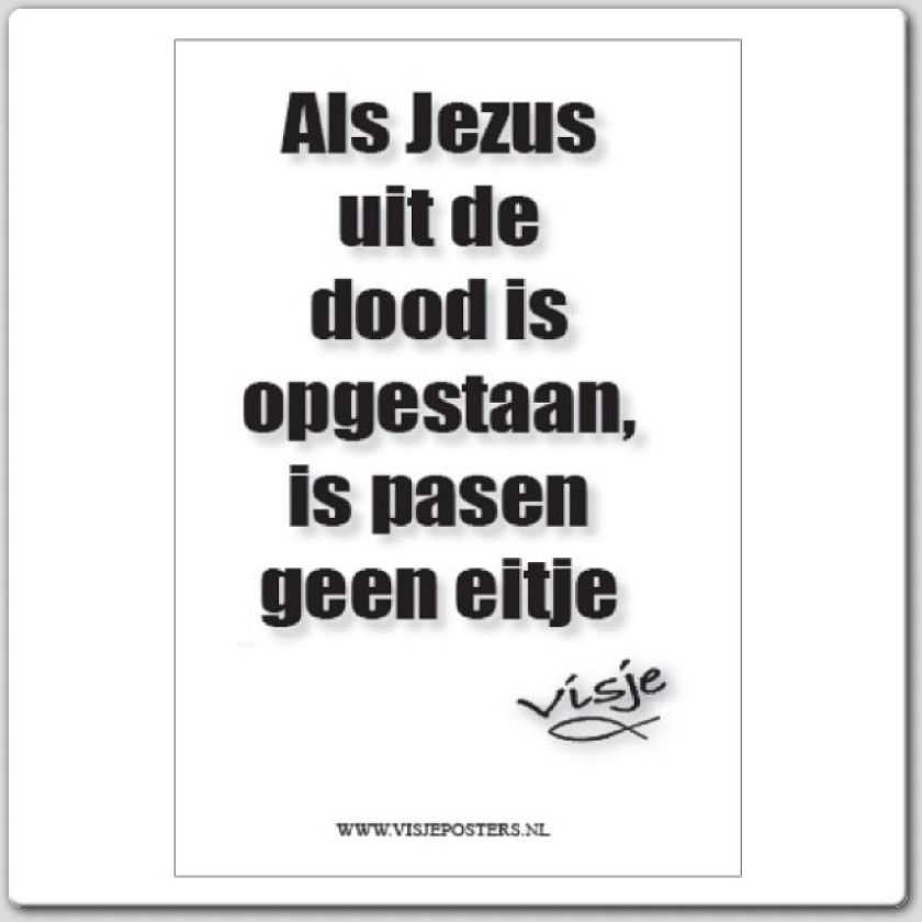 Kaart visje als Jezus uit de dood is opg - 44113 -  Visje kaarten bij MajesticAlly