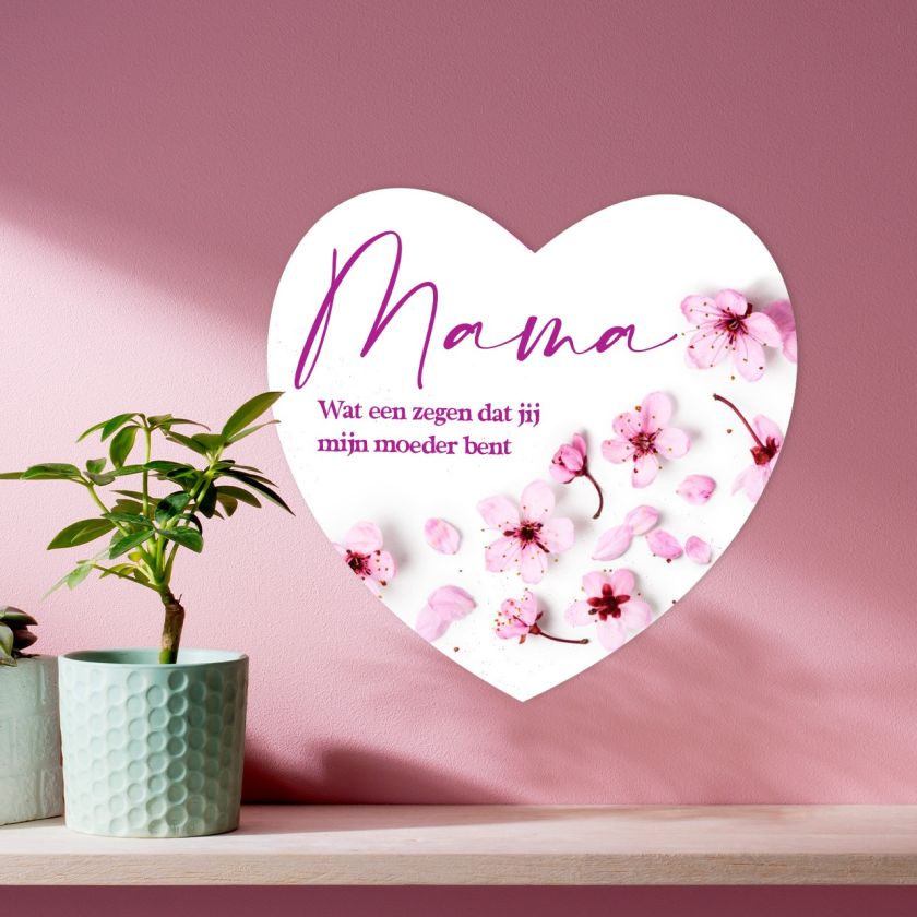 Hart 'Mama, wat een zegen dat jij' - MA39912 -  Moederdagharten bij MajesticAlly