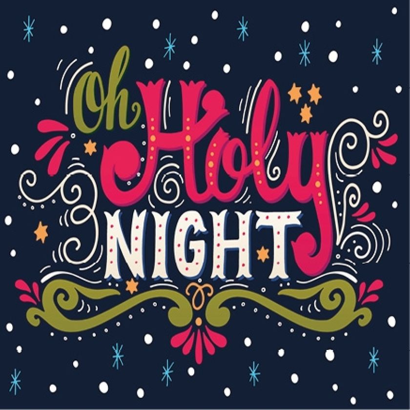 Kerstkaart metallic 'Holy night' - MA16101 -  Christelijke kerstkaarten bij MajesticAlly