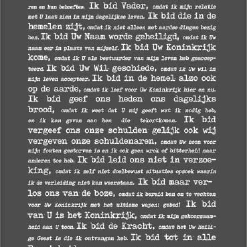 Kaart onze Vader - MA35008 -  Interieurkaarten bij MajesticAlly