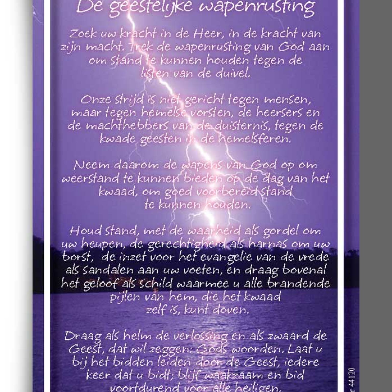 Bemoedigingskaart - 'De geestelijke wapenrusting' - 44120 -  Kaarten bij MajesticAlly