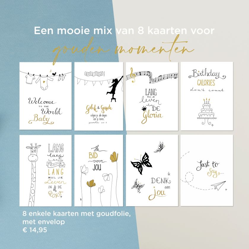 Voordeelpakket Golden Blessing - 8 kaarten - MA36090 -  Voordeelpakjes bij MajesticAlly