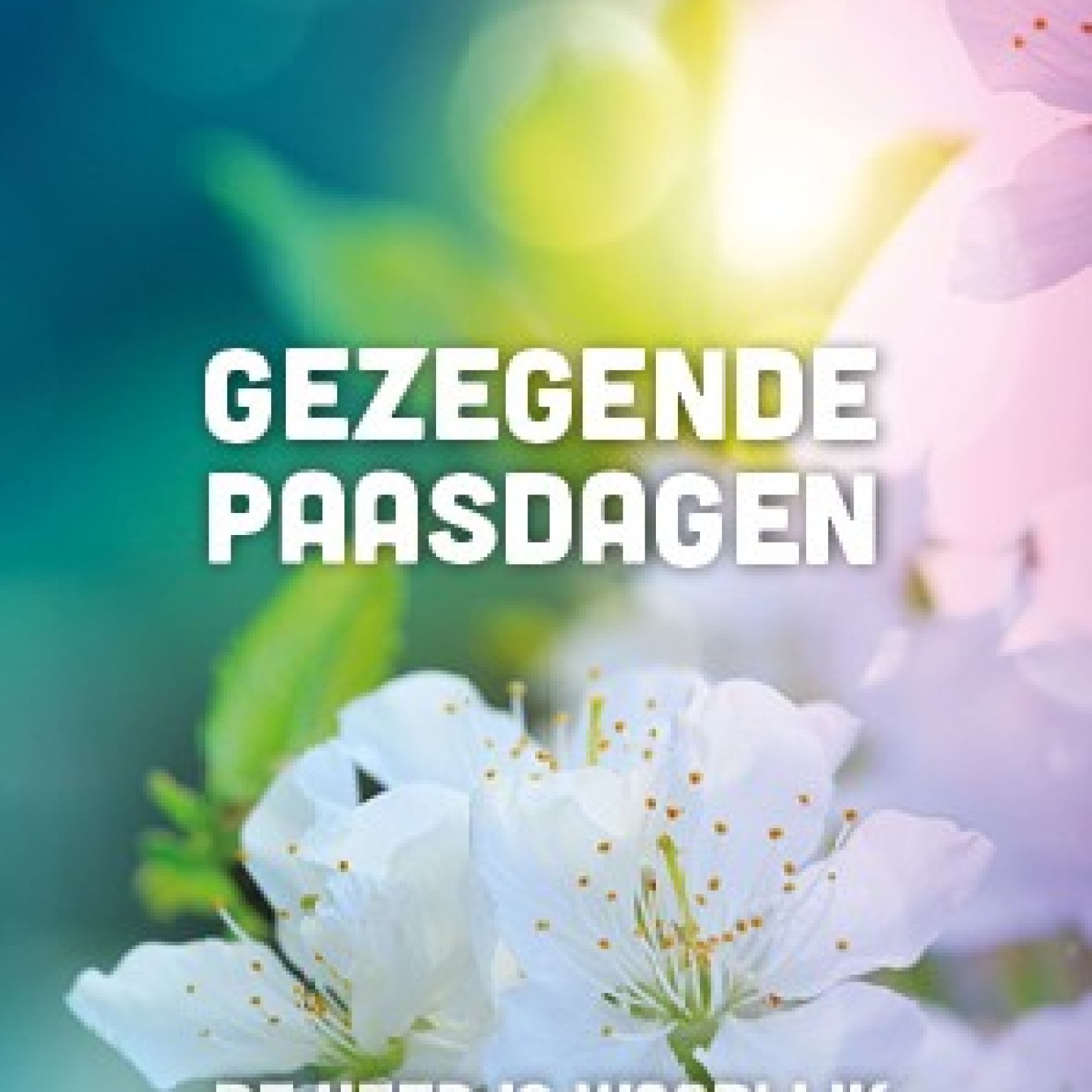 Voordeelkaart 'Gezegende paasdagen - Fleurig' - MA38082 -  Pasen bij MajesticAlly