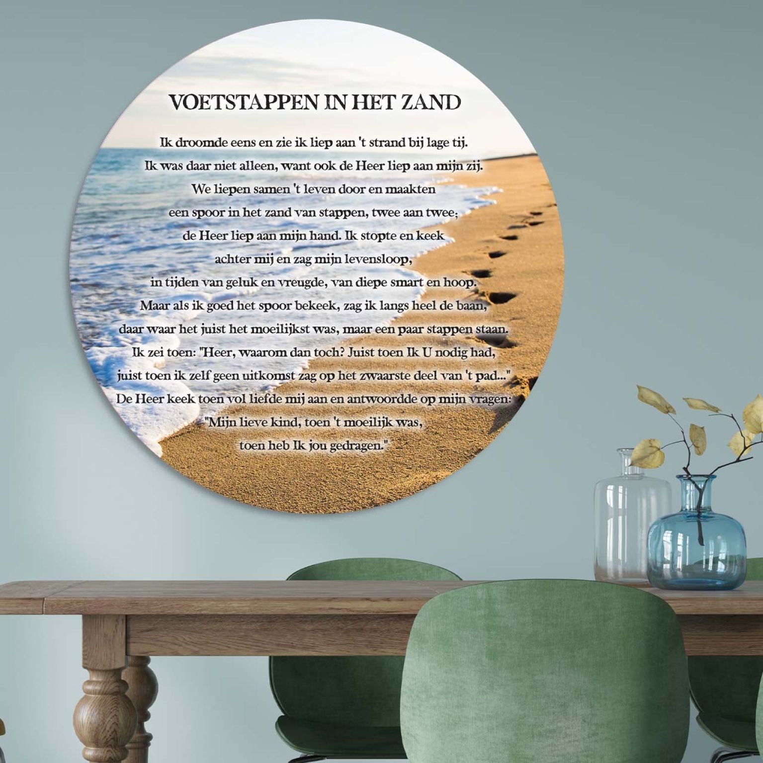 Muurcirkel 'Voetstappen' - 100 cm - MA39424 -  Muurcirkels - 100 cm bij MajesticAlly