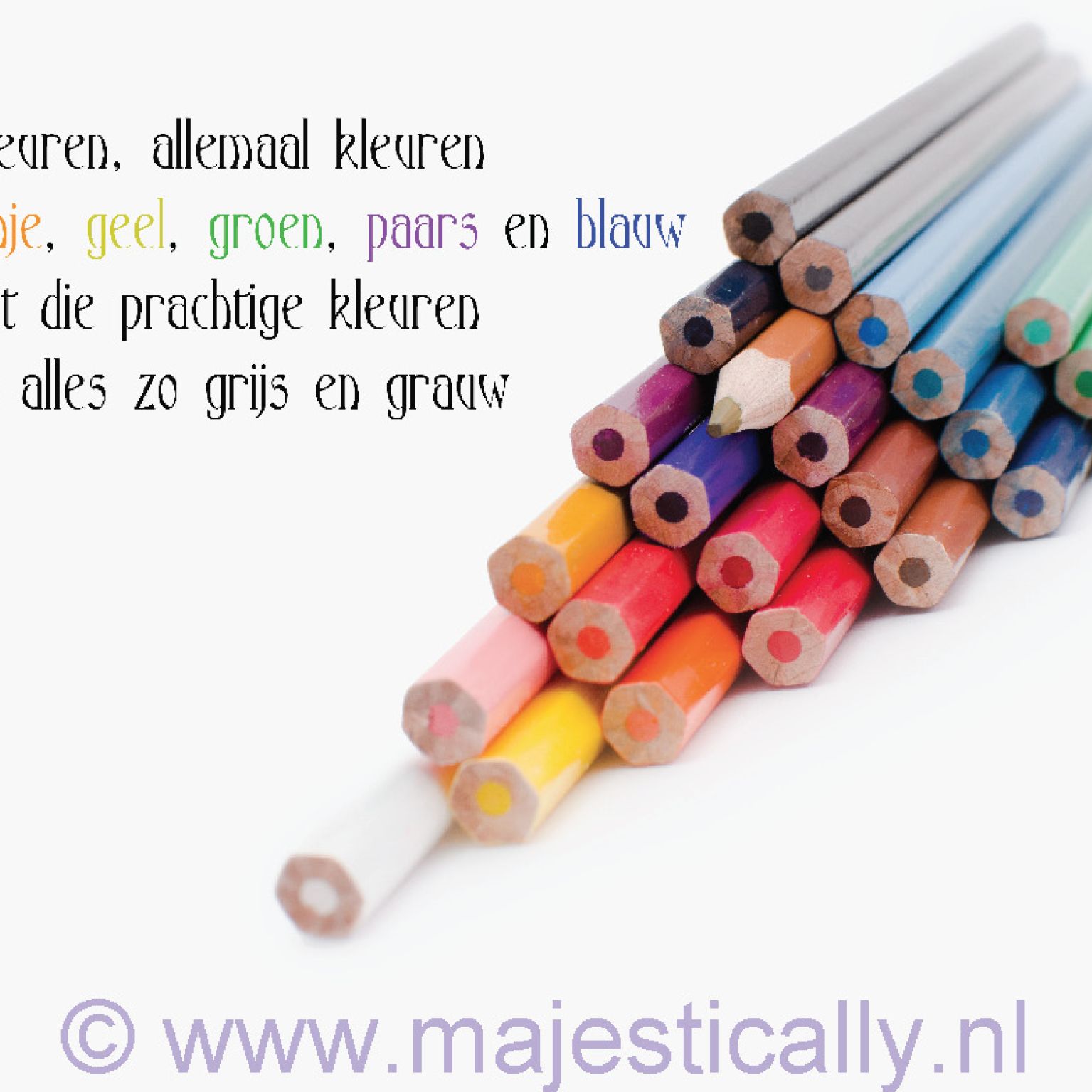 Kinderkaart kleuren - MA13008 -  Kinderkaarten bij MajesticAlly