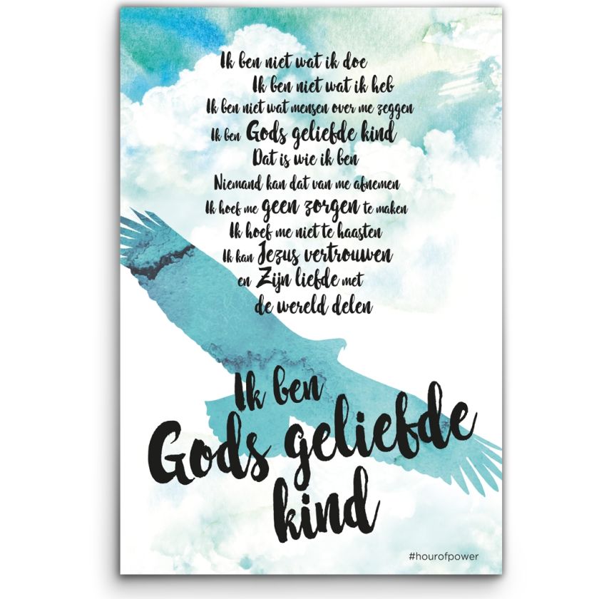 Cadeaubord Gods geliefde kind adelaar - MA24201 -  Cadeauborden A4 bij MajesticAlly