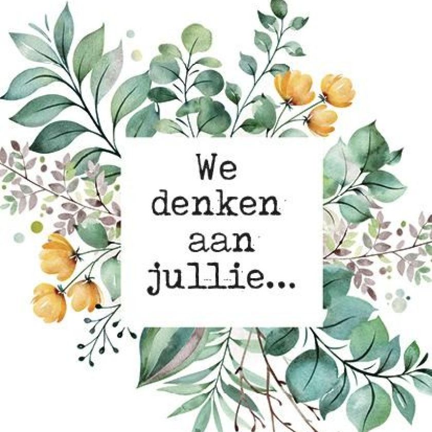Voordeelkaart 'We denken aan jullie' - MA38019 -  Voordeelkaarten neutraal bij MajesticAlly