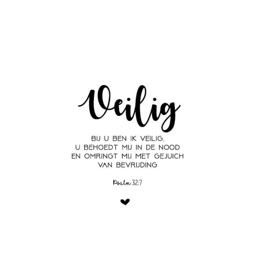 Kaart 'Veilig' - MA32009 -  Words&Letters bij MajesticAlly