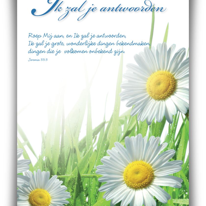 Poster A4 'Ik zal je antwoorden' - 46817 -  Wanddeco/posters bij MajesticAlly