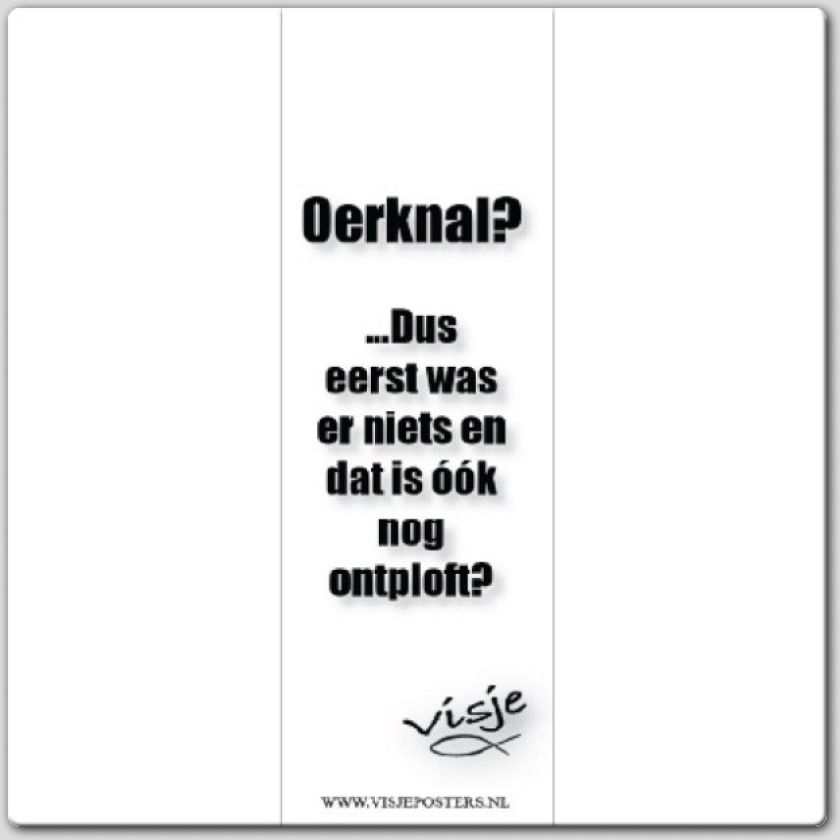 Boekenlegger visje oerknal dus eerst was - 44880 -  Visje bij MajesticAlly