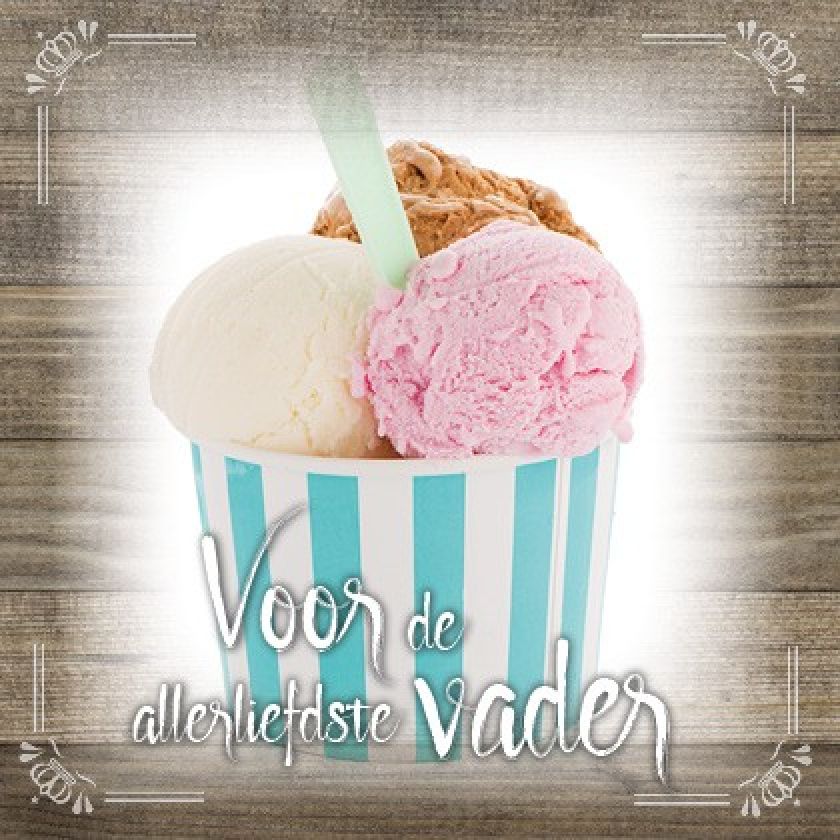 Kaart 'Allerliefste vader' - MA19054 -  Brocante bij MajesticAlly