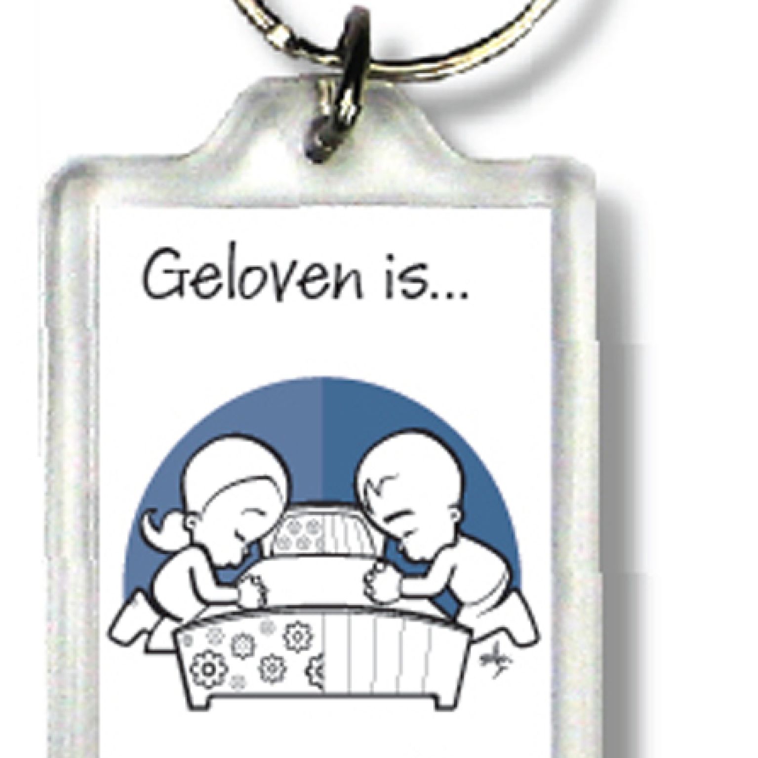 Sleutelhanger geloven is voor elkaar bid - 47509 -  Geloven is... bij MajesticAlly