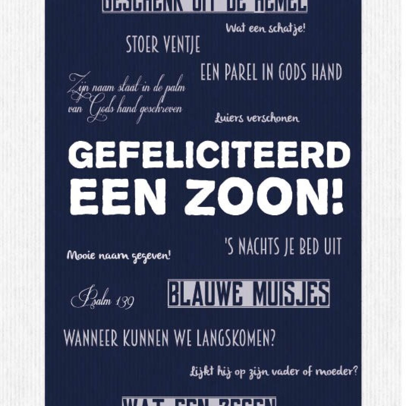 Kaart 'Gefeliciteerd zoon - mooie woorden' - MA17041 -  Leef!  bij MajesticAlly