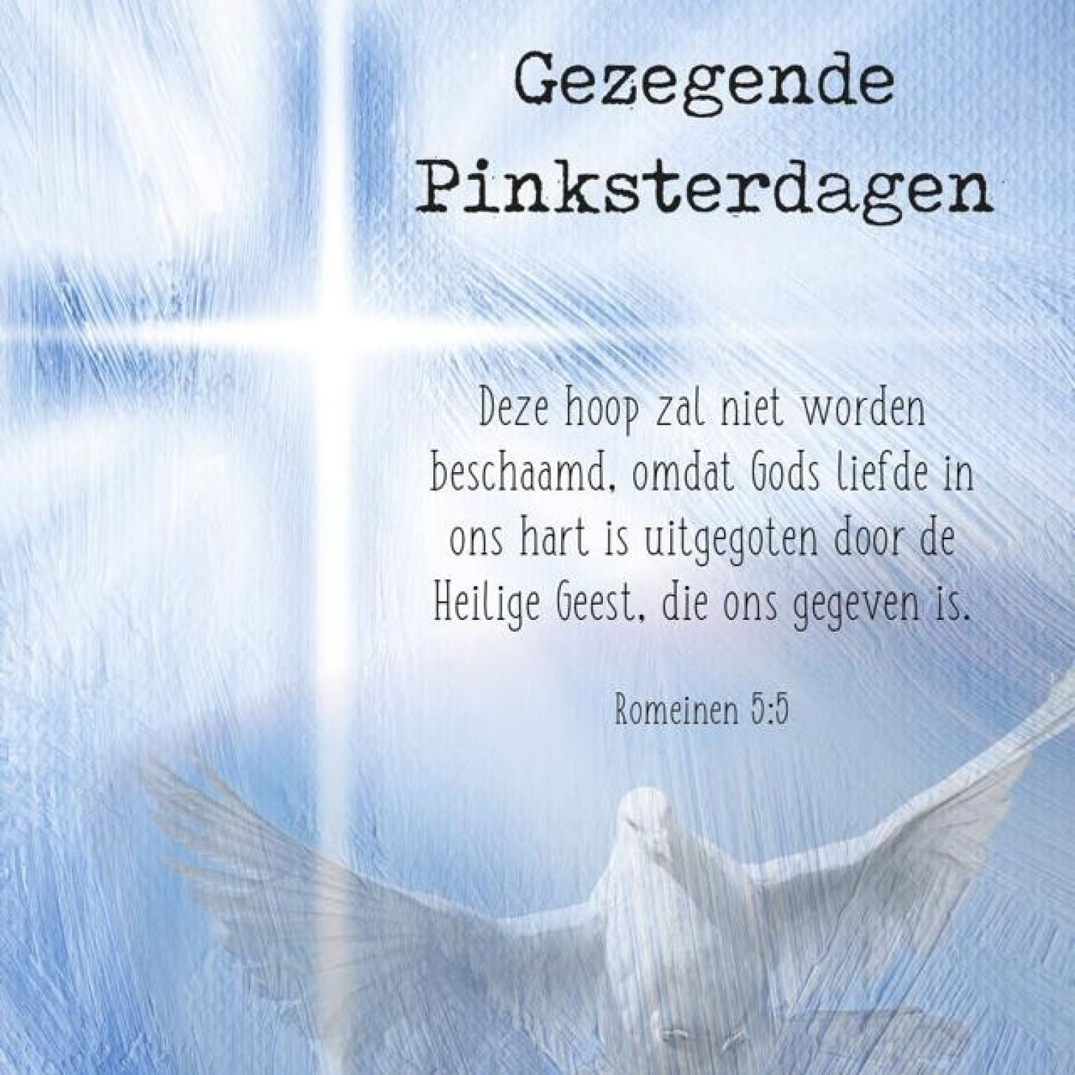 Kaart 'Gezegende pinksterdagen- kruis-duif' - MA38049 -  Pinksteren bij MajesticAlly