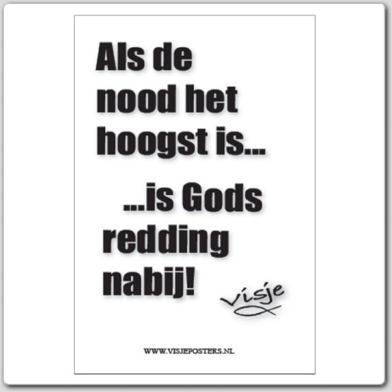 Kaart visje als de nood het hoogst - 44094 -  Visje kaarten bij MajesticAlly