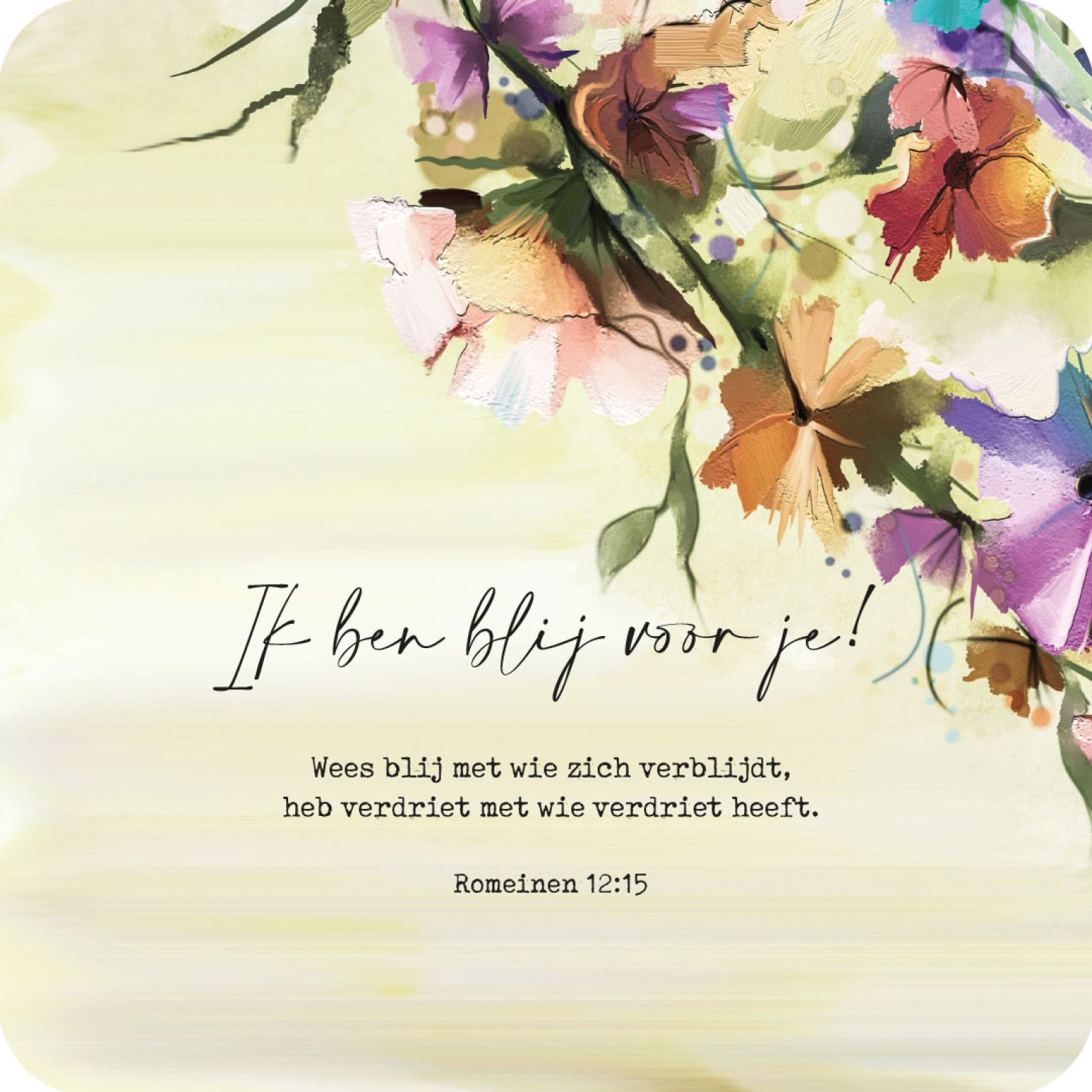 MA43712 Cadeaubordje 'Ik ben blij voor je - Rom 12:15'