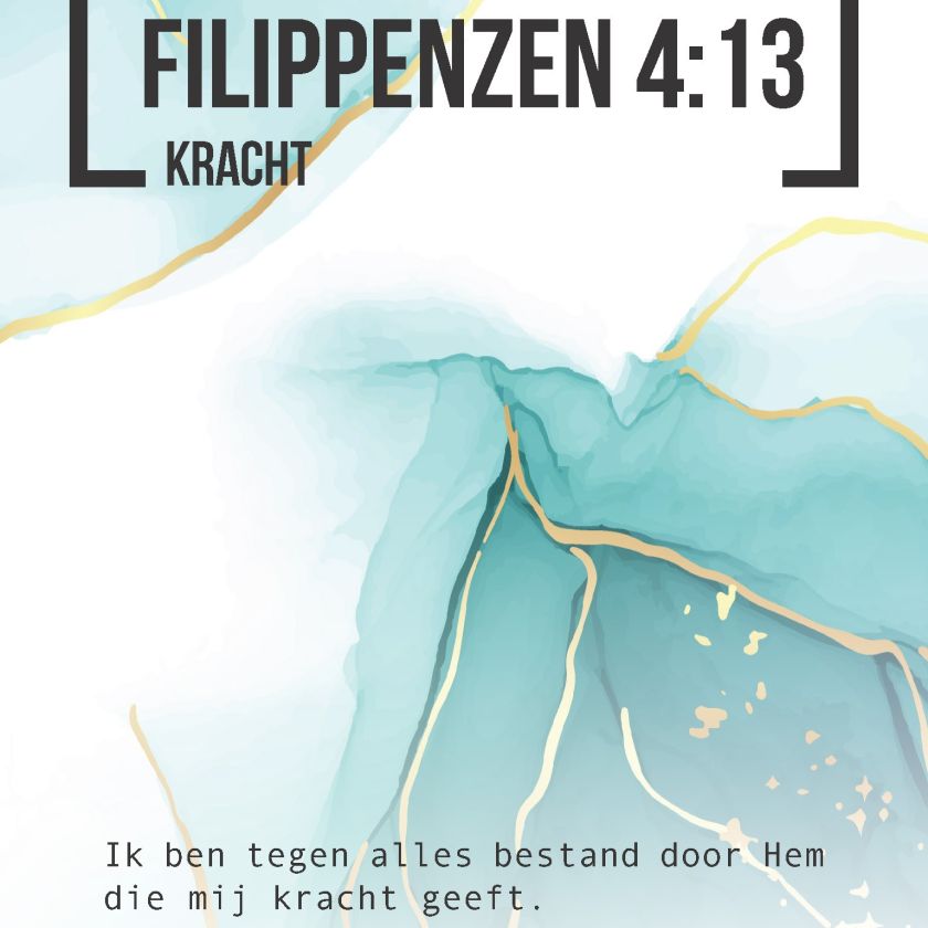 Bijbeltekstkaart 'Filippenzen 4:13' NBV21 - MA42004 -  Interieurkaarten bij MajesticAlly
