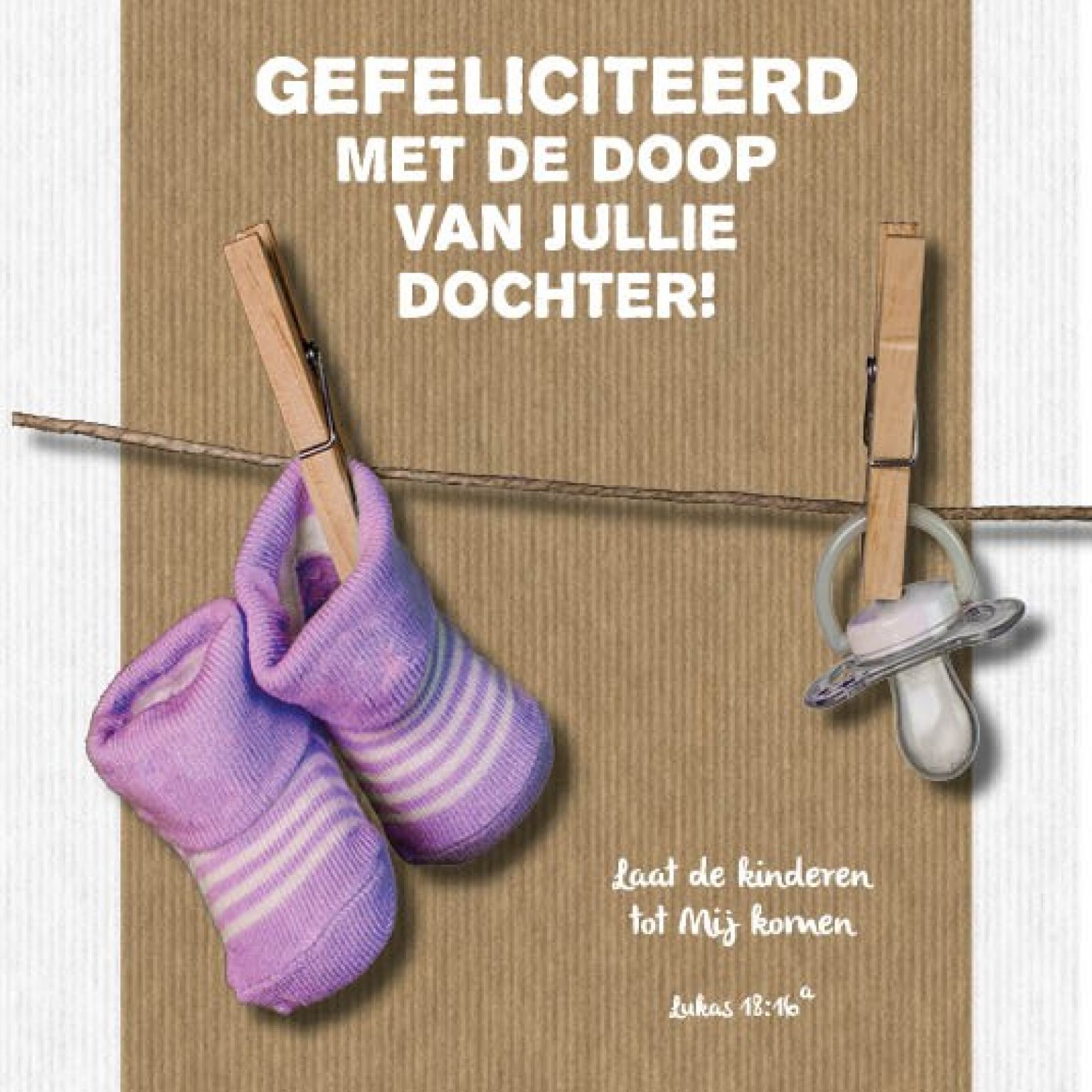 Kaart 'Doop dochter - Lucas 18' - MA17036 -  Leef!  bij MajesticAlly