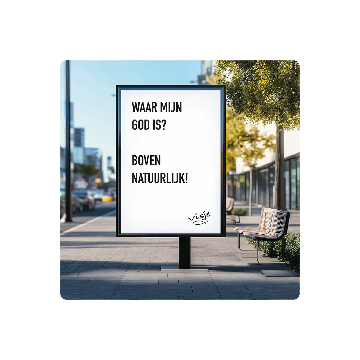 V16005 Visje Cadeaubordjes 15x15 God bovennatuurlijk 1c1787c6