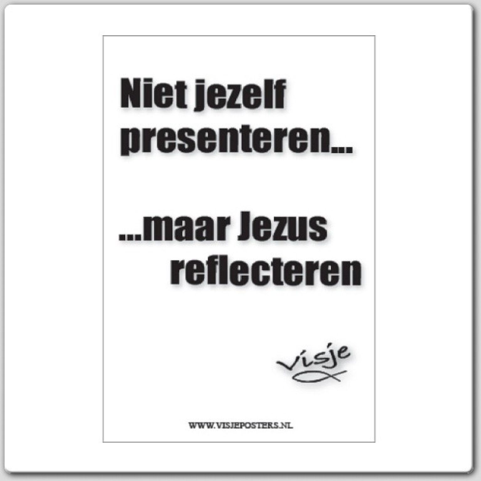 Kaart visje Jezus reflecteren - 44067 -  Visje kaarten bij MajesticAlly