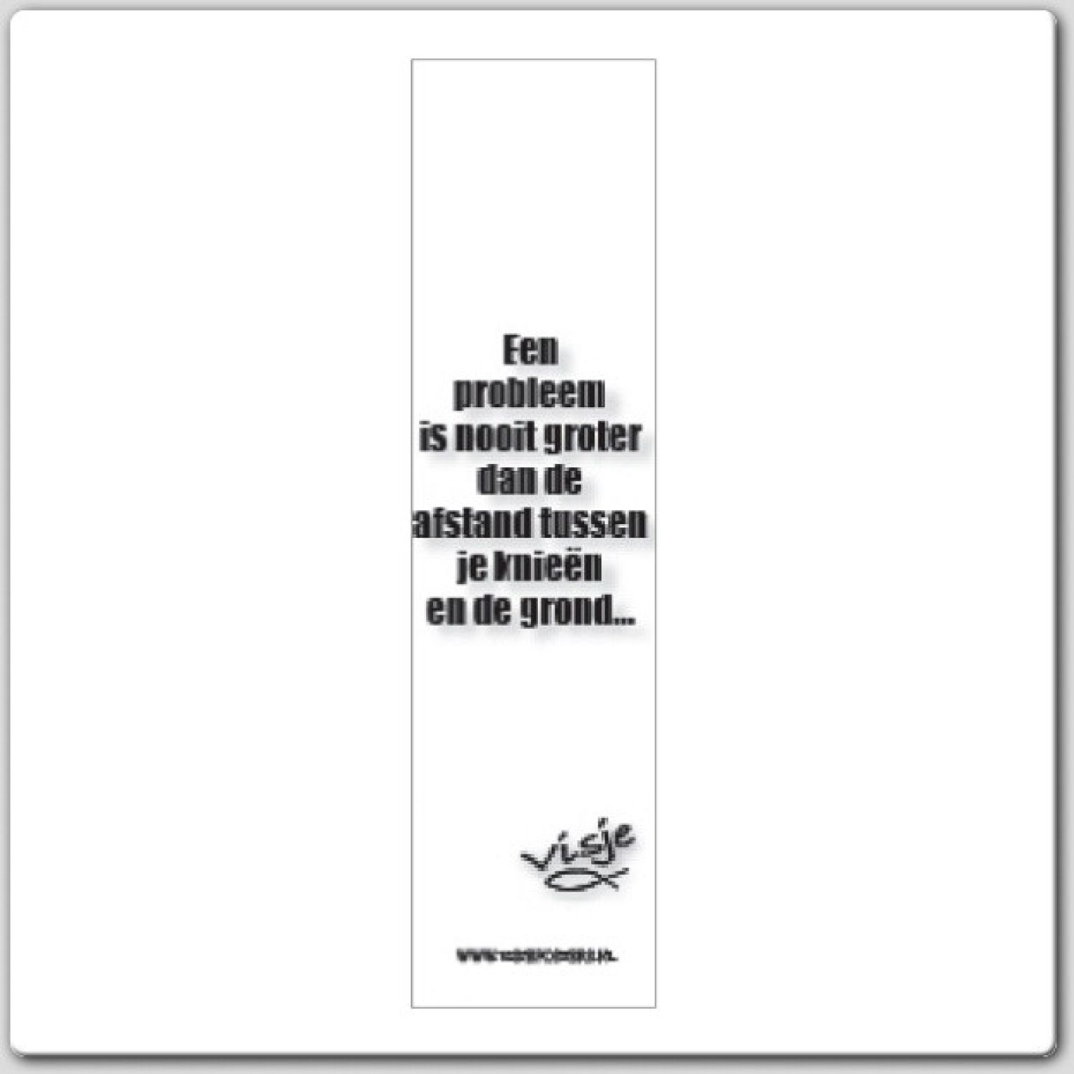 Boekenlegger visje een probleem is nooit - 44838 -  Visje bij MajesticAlly