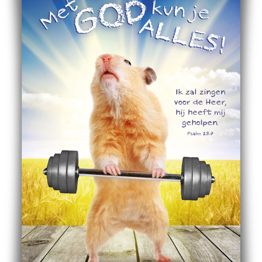 Poster A3 'Met God kun je alles' - MA11374 -  Posters A3 bij MajesticAlly