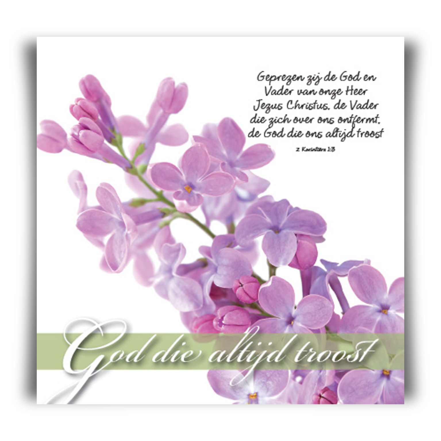 Prentbriefkaart 'God die altijd troost'