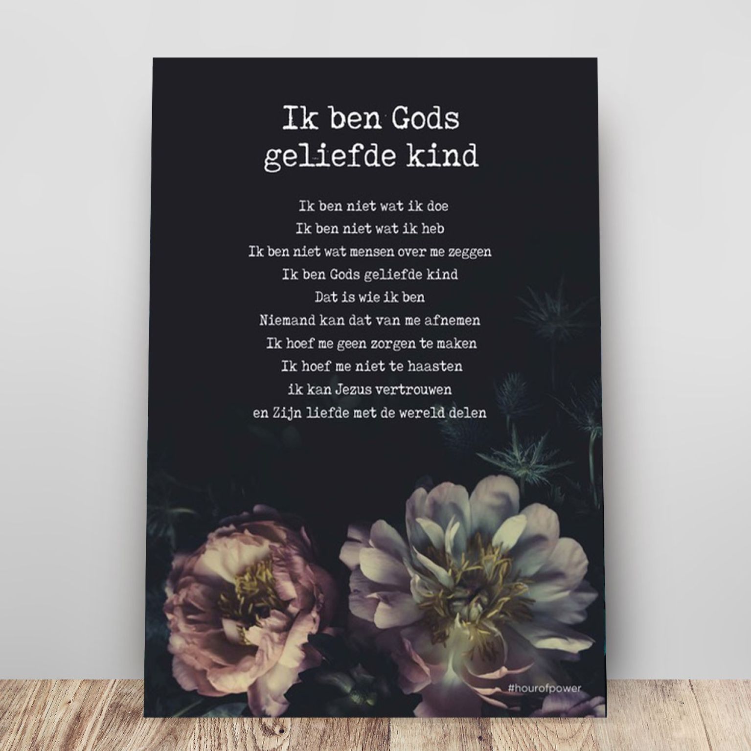 Metal Deco A3 'Ik ben Gods geliefde kind' - MA11616 -  Metal Deco bij MajesticAlly