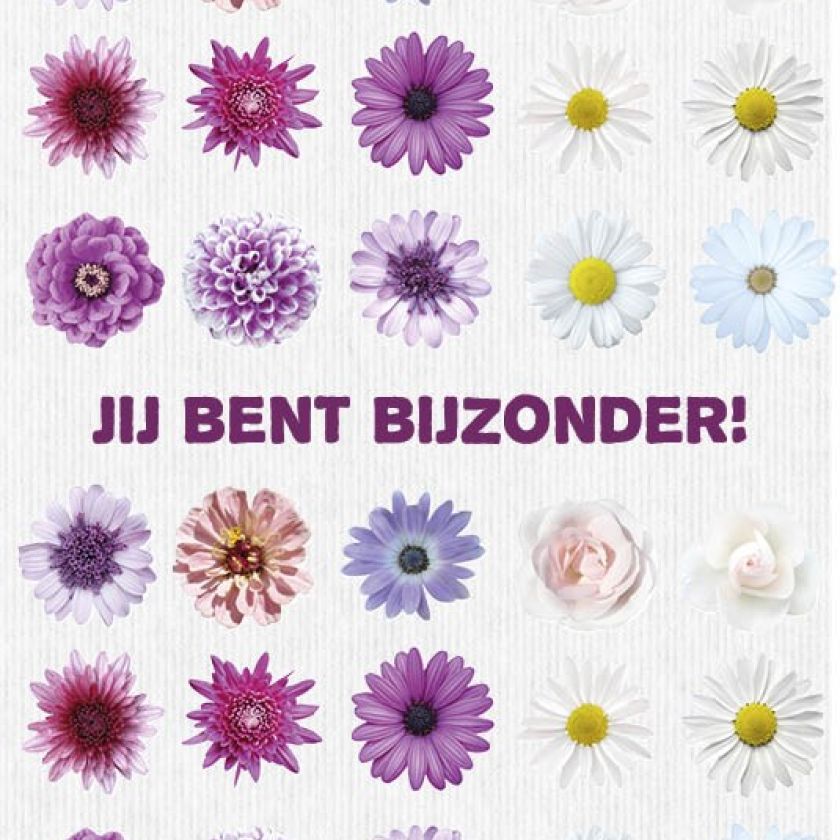 Kaart 'Jij bent bijzonder - bloemen' - MA17063 -  Leef!  bij MajesticAlly