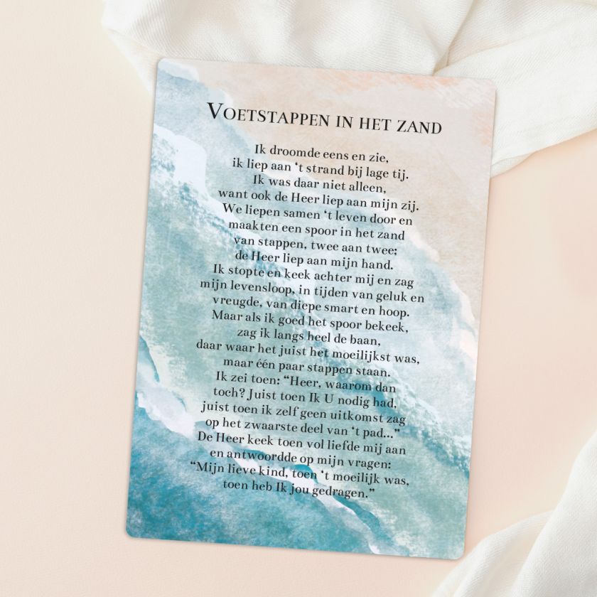 MA55111 Cadeaubord 'Voetstappen in het zand'