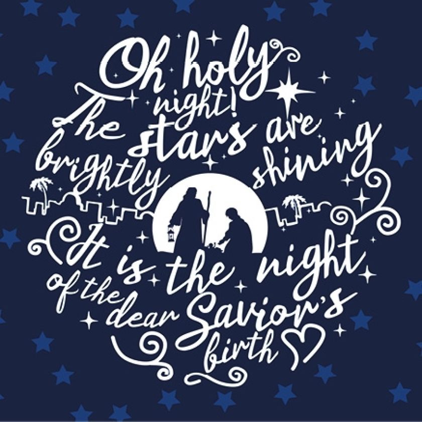 Kerstkaart metallic 'It is the night' - MA16107 -  Christelijke kerstkaarten bij MajesticAlly