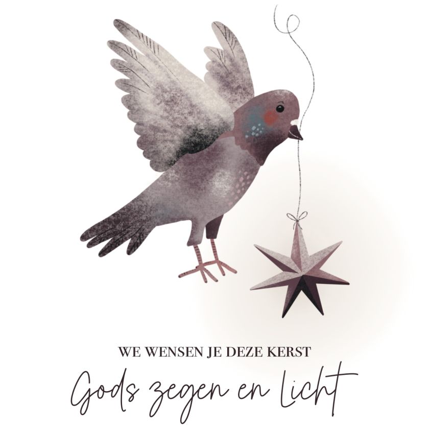 MA41302 - Kerstkaart Marjolein 'Duif' - Gods zegen en Licht