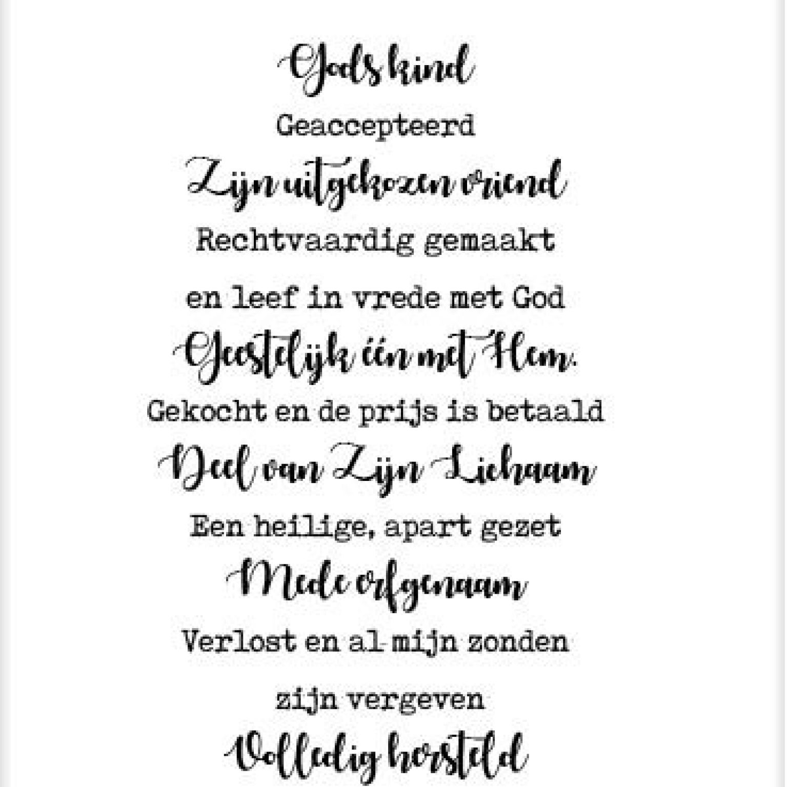 Kaart Ik ben Gods Kind - MA35012 -  Interieurkaarten bij MajesticAlly