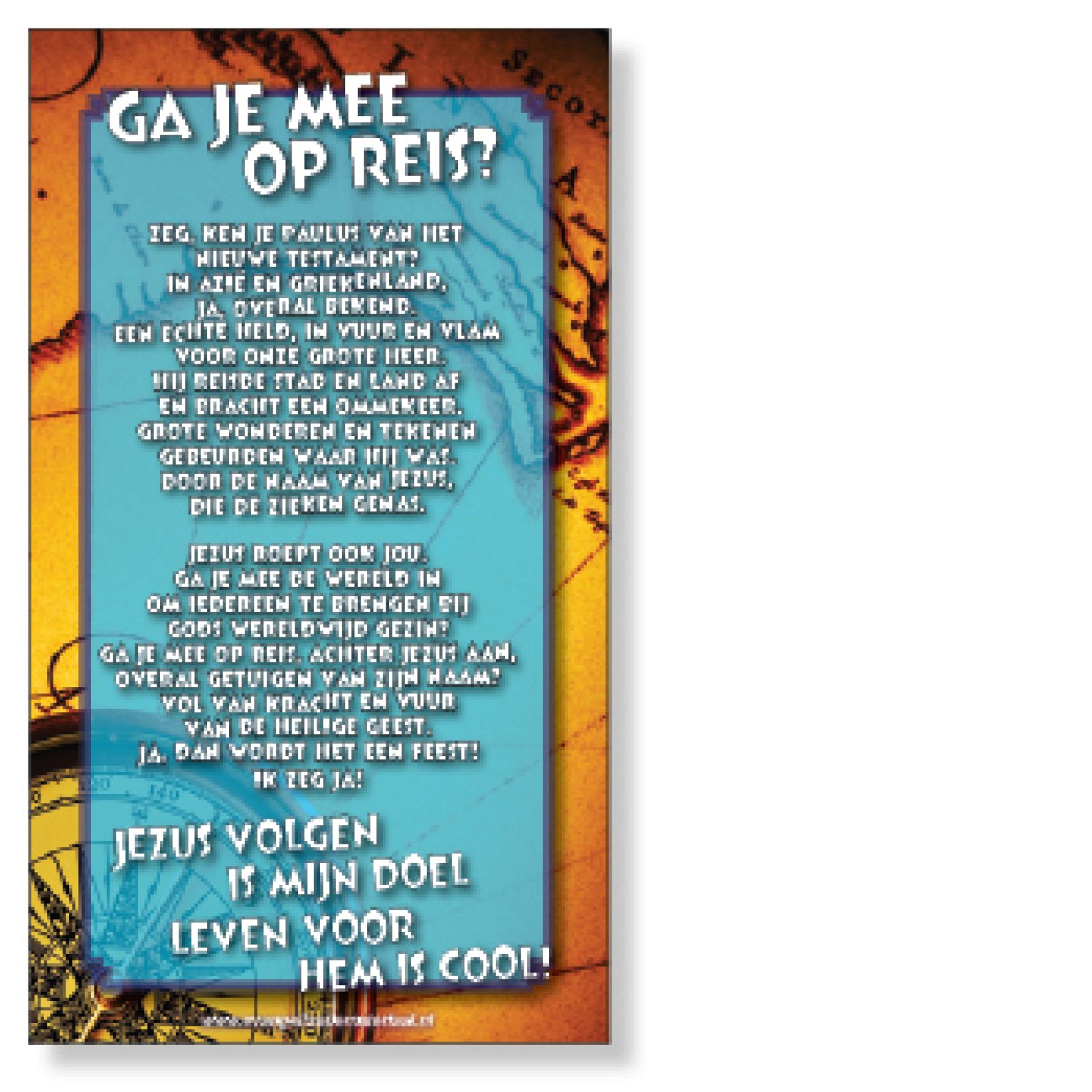 minikaart kinder 'Ga je mee op reis?'